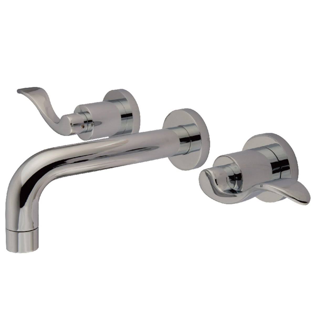 Polished Nickel Wall Mount Bathroom Faucet G654
