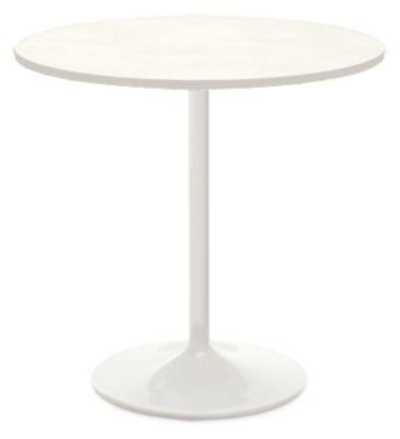 White Round End Table M293