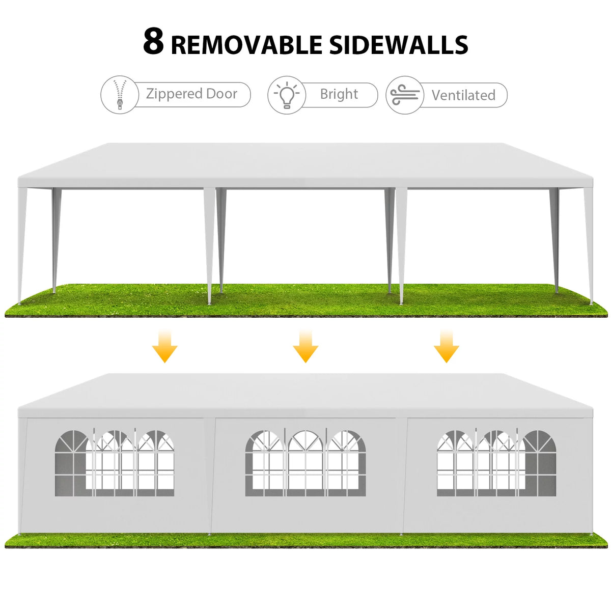 10'x30' White Outdoor Canopy Tent T884337