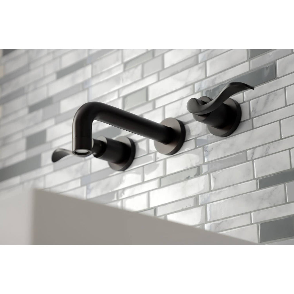 Polished Nickel Wall Mount Bathroom Faucet G654