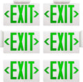 Red Double Face LED Emergency Exit Light Combo, 6 Pack B860