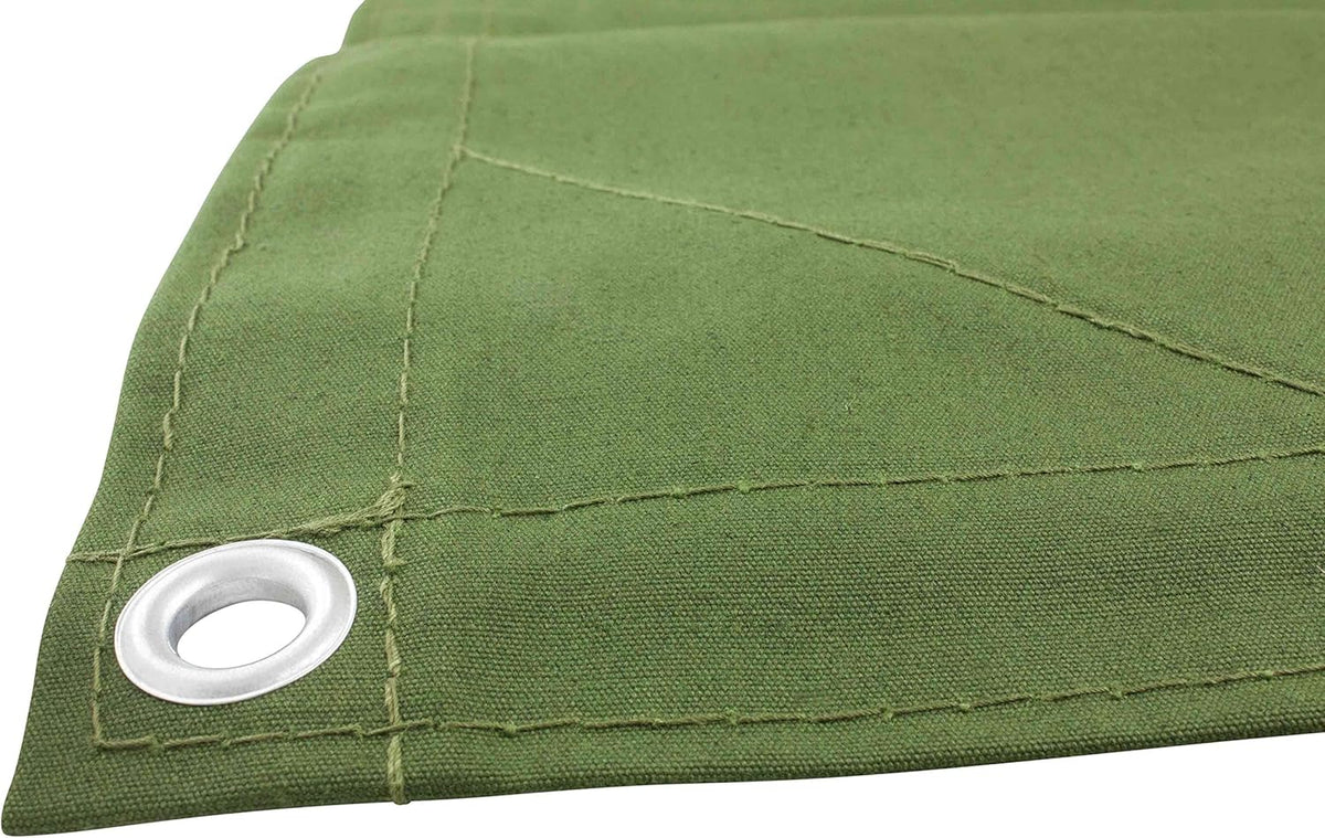 Green Canvas Tarp 12oz Water Resistant 12' x 16' O4587