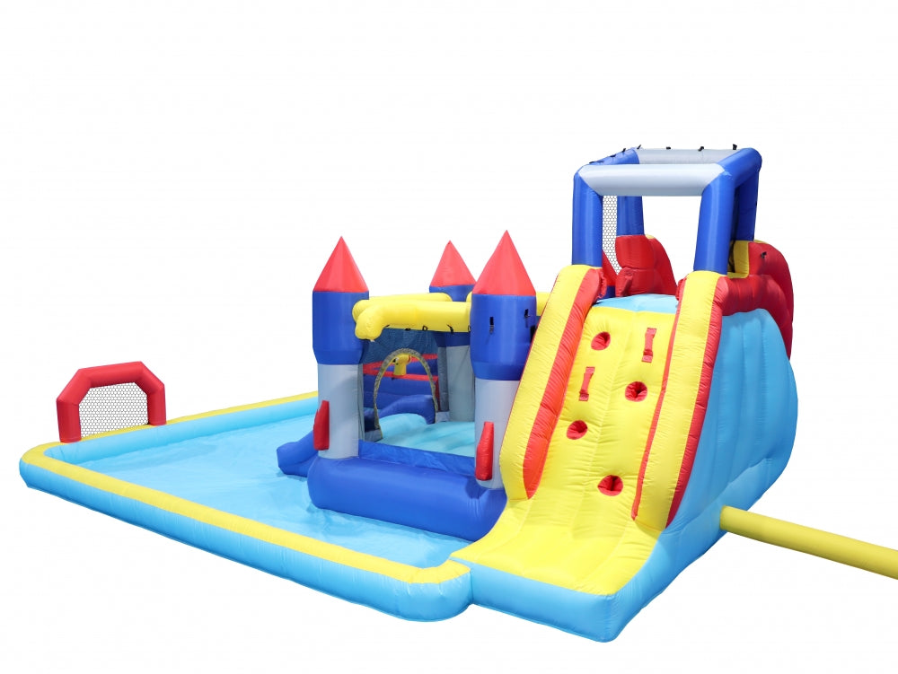 7 in1 Inflatable Water Bounce House with Splash Pool R57381