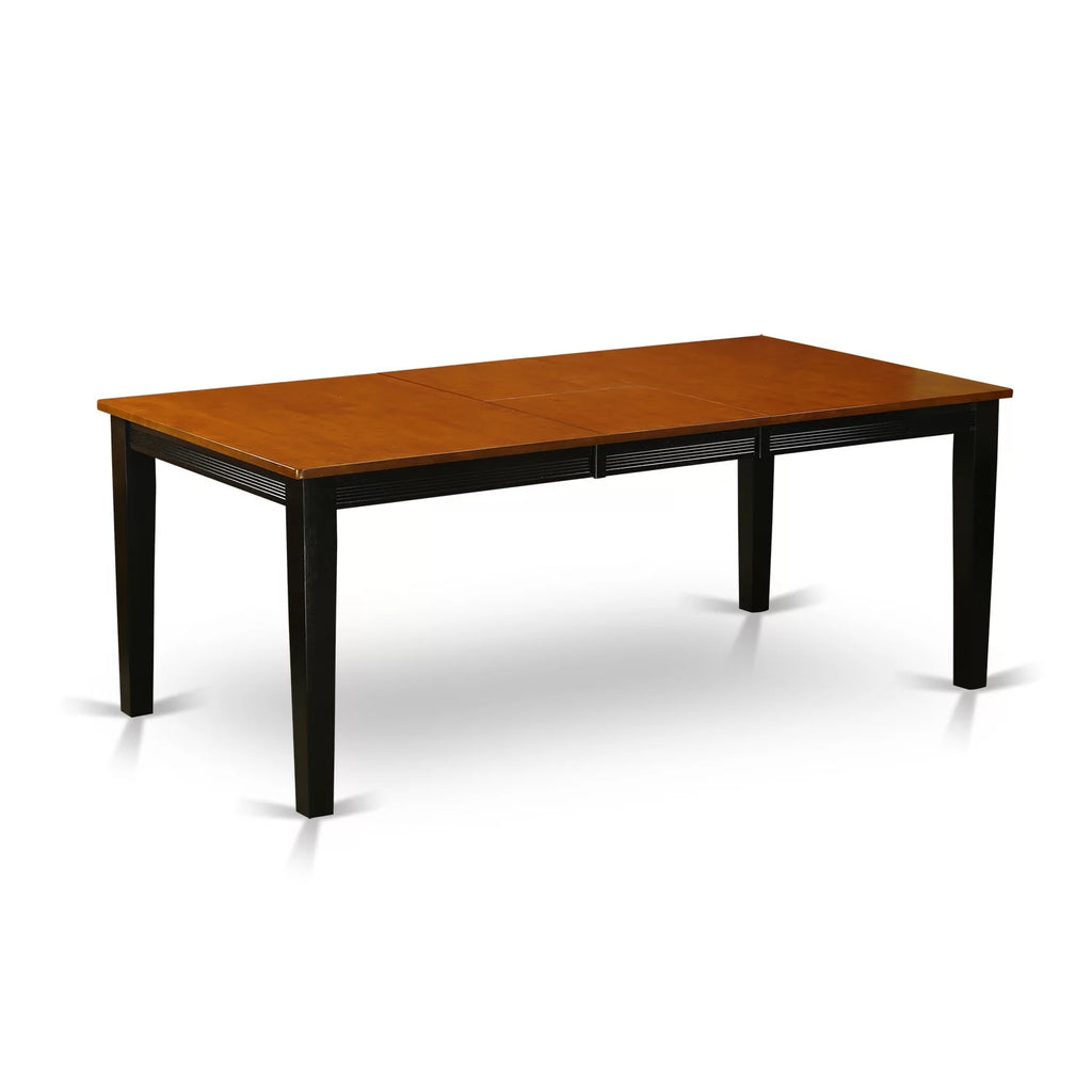 Black 5 Piece Wood Dining Table and Chairs Set C457