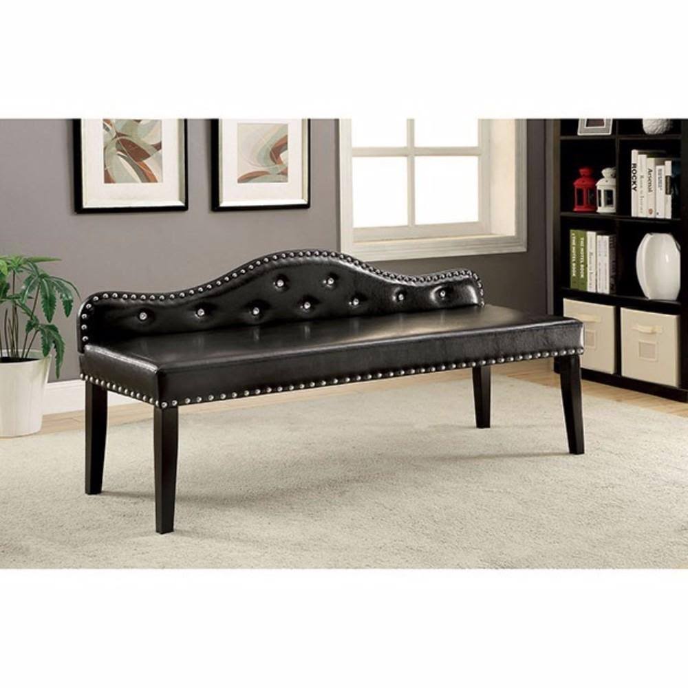 Black Finish Contemporary Bench M54681