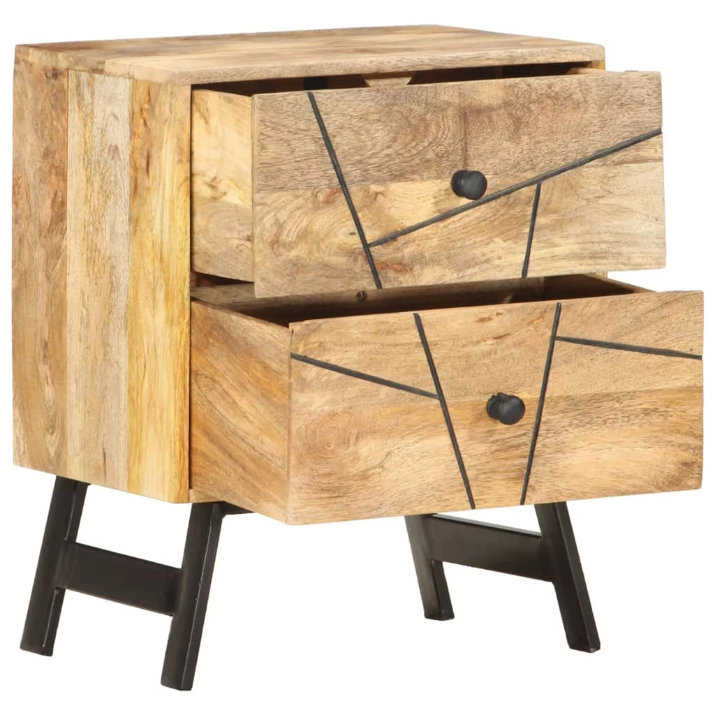 Solid Mango Wood Bedside Cabinet H9930