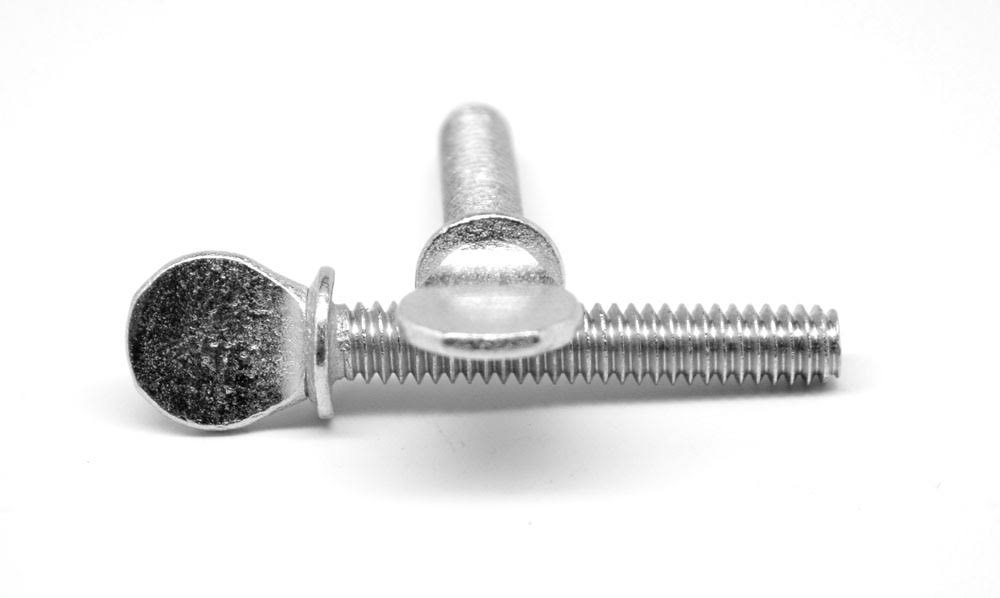 1/4-28 x 1 Fine Thread Thumb Screw with Shoulder Low Carbon Steel Zinc Plated Z715994