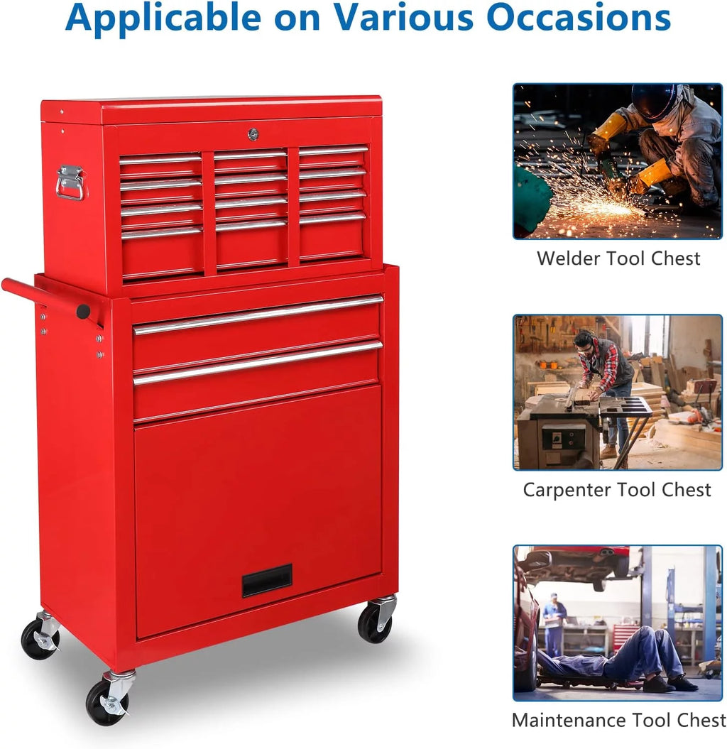 8 Drawer Rolling Tool Chest with Lock O732446