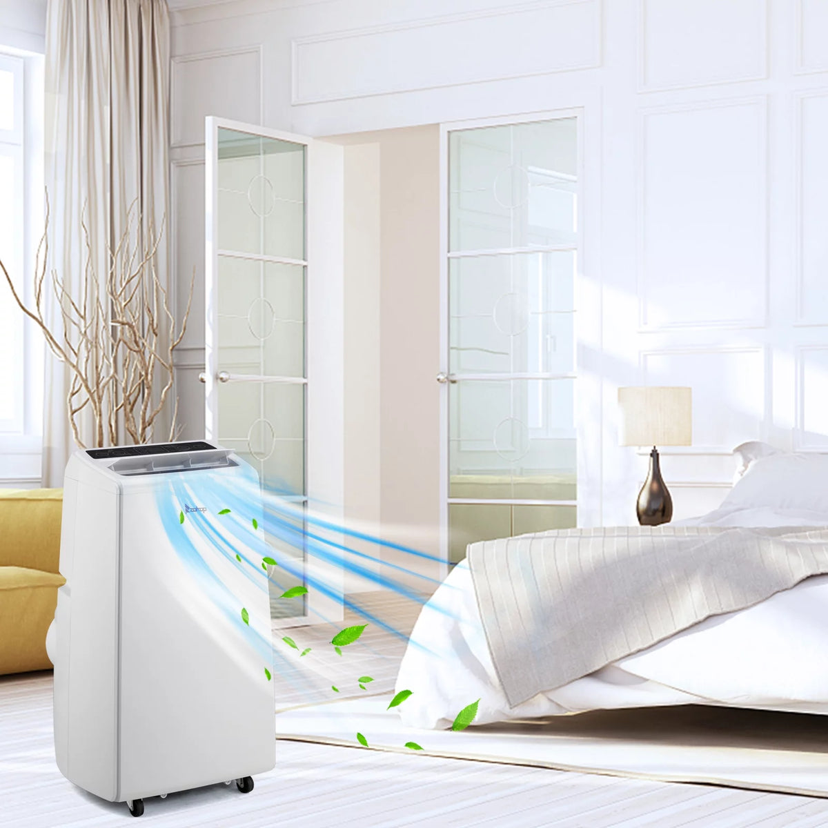 13000BTU Portable Air Conditioner Cooling Heating Dehumidification Fan W7536