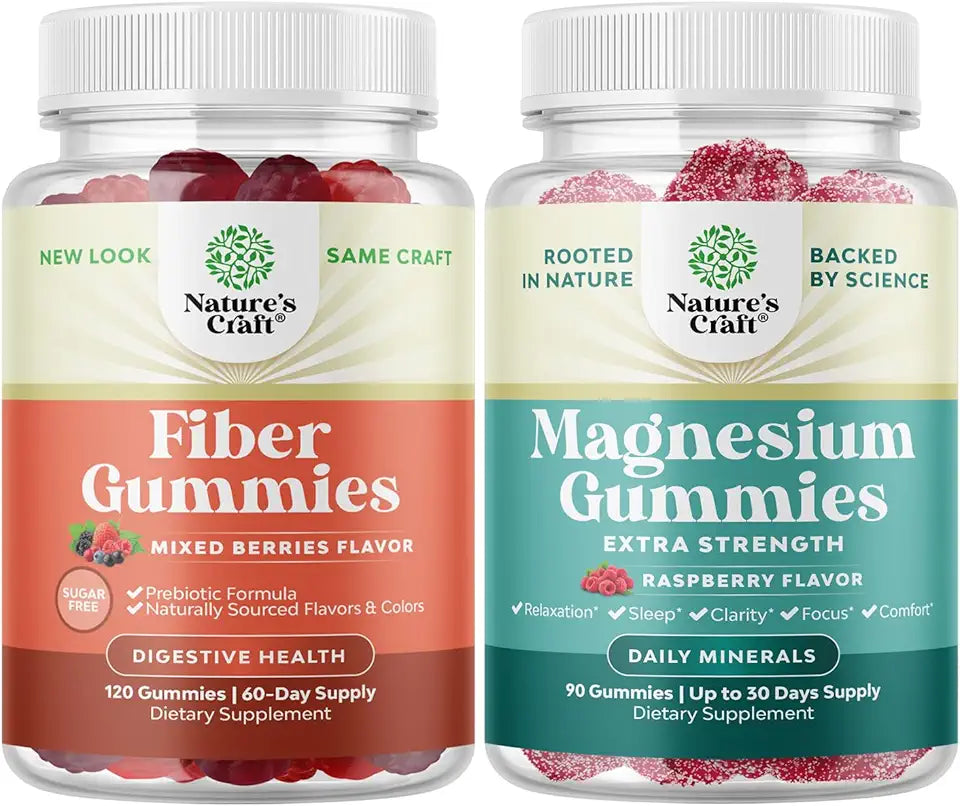 Sugar Free Fiber Gummies and Magnesium Citrate Gummies U6313