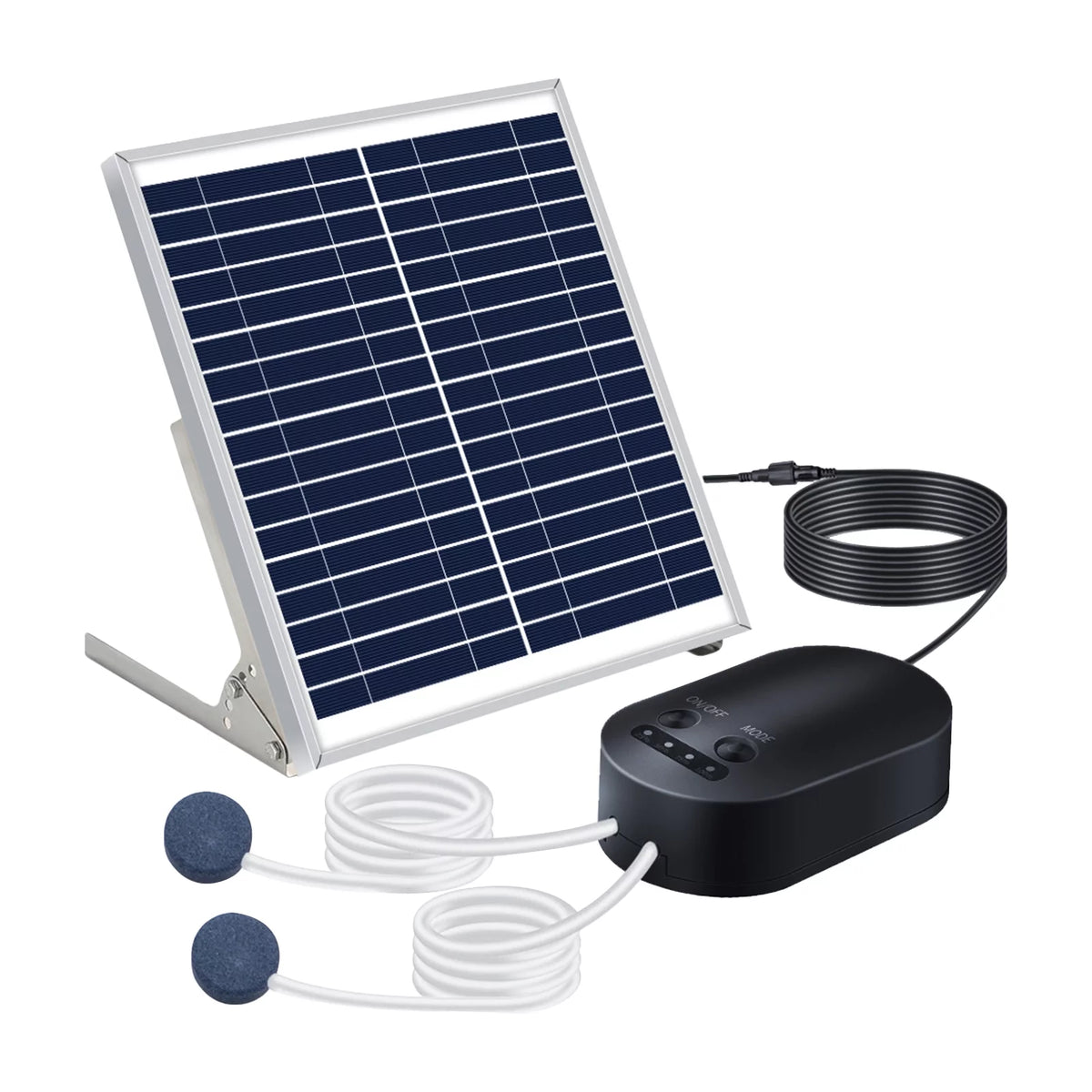 10W Solar Pump Aquarium Aerator with Air Stone Bracket Q956