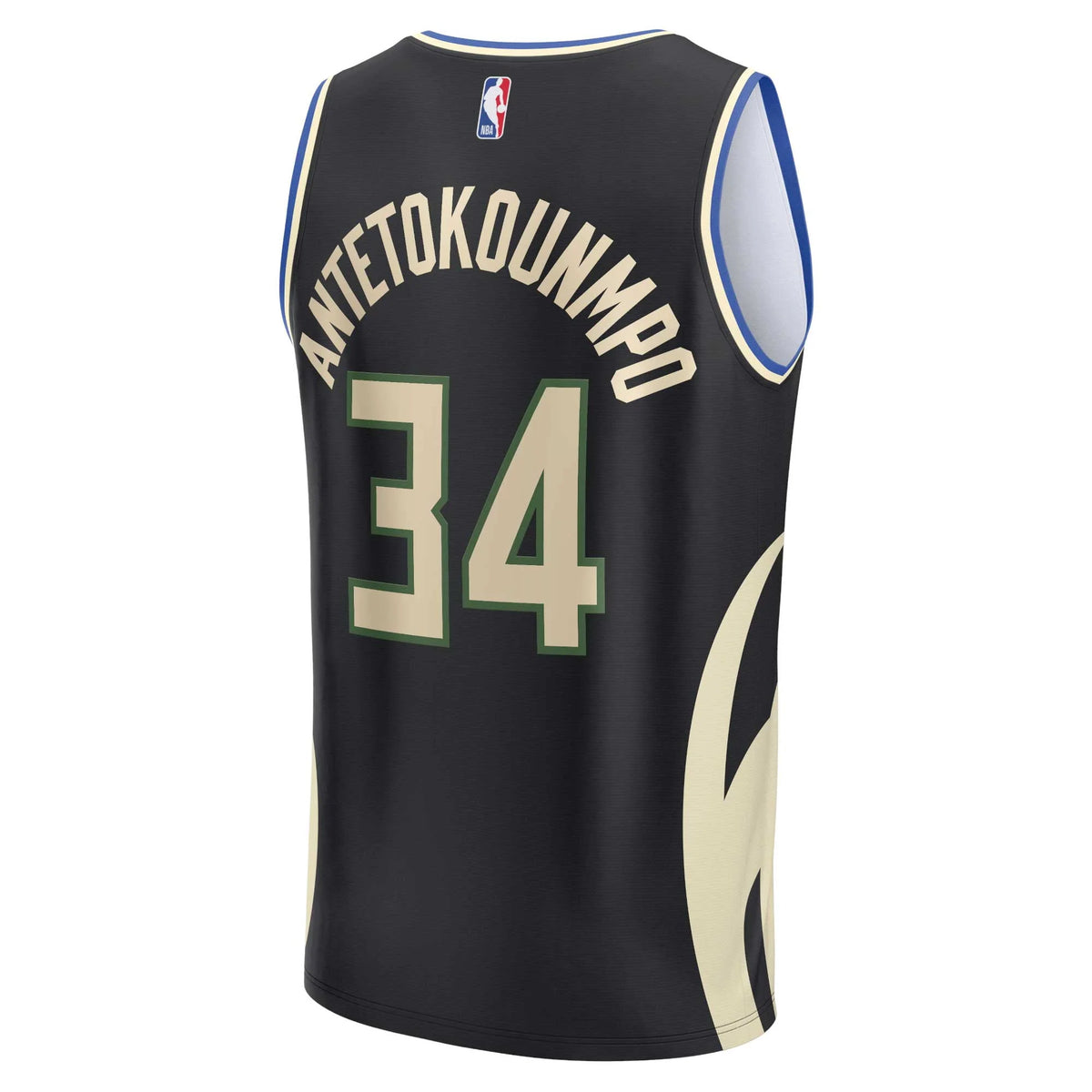 Men's Black Milwaukee Bucks Replica Player Jersey C5145