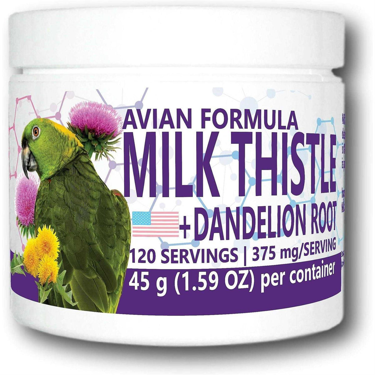 Milk Thistle & Dandelion Root Bird Supplement X264492