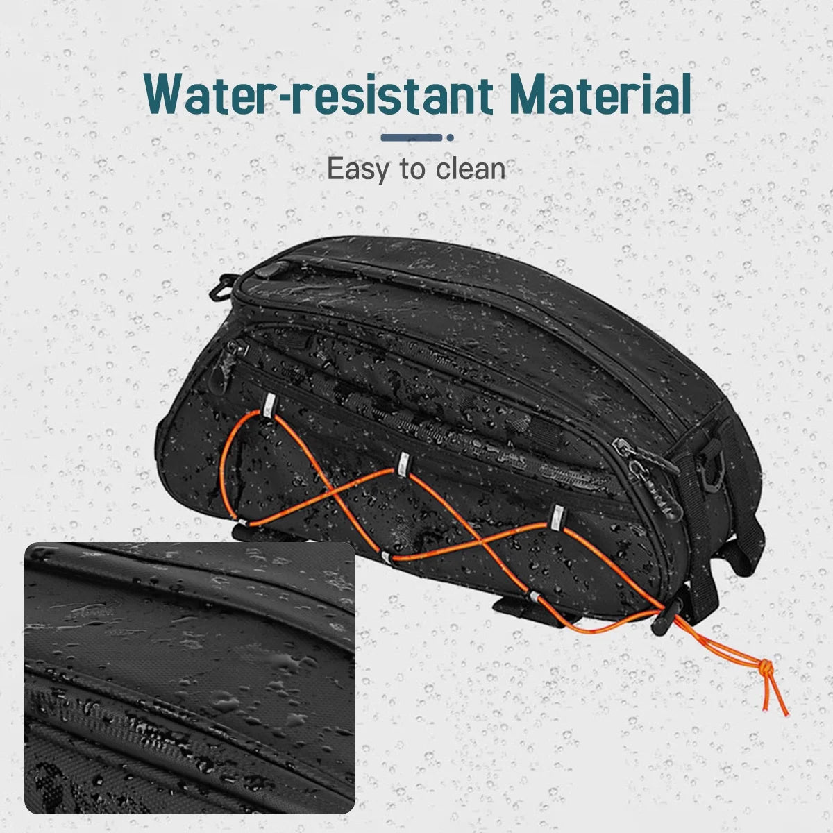Waterproof Rear Seat Bike Trunk Bag with 2 Side Hanging Bags D477099