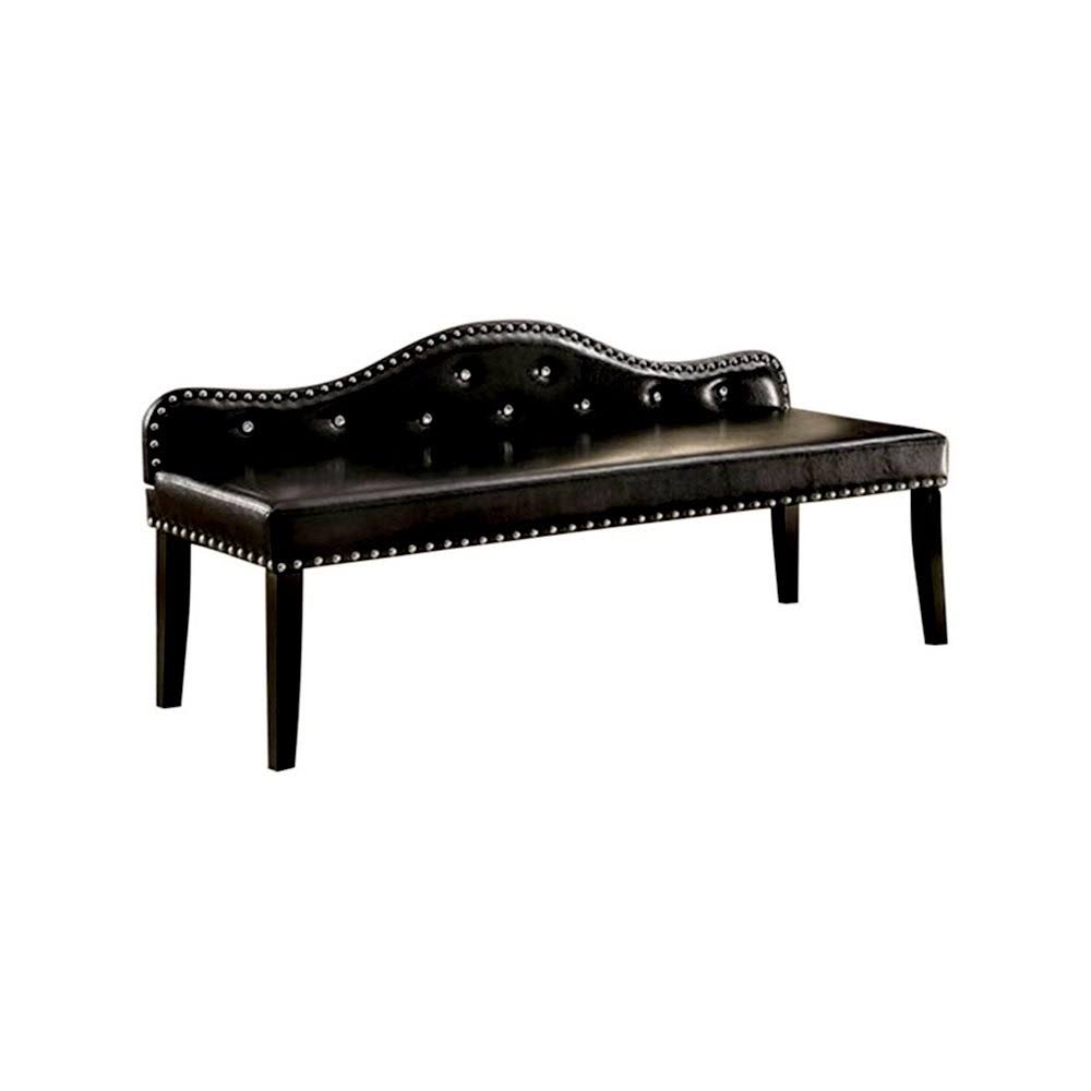 Black Finish Contemporary Bench M54681