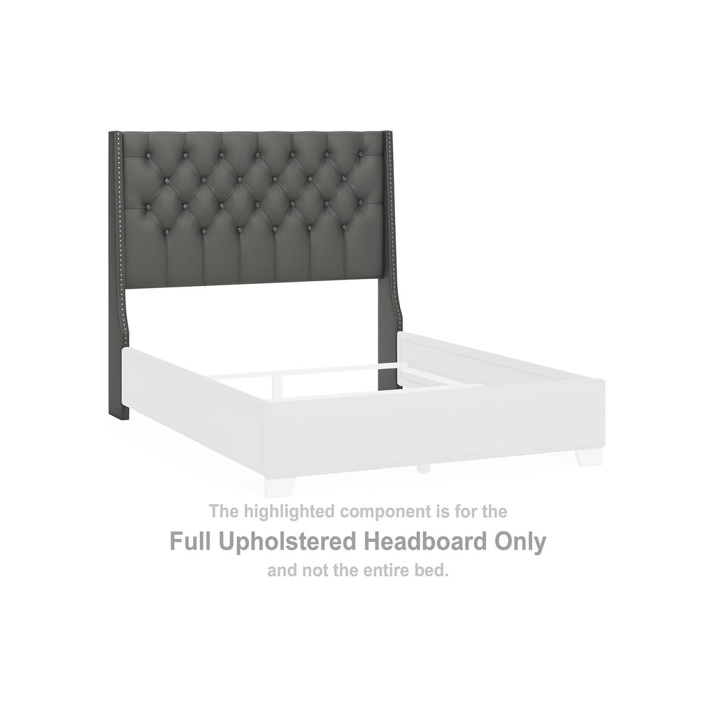 Gray Full Upholstered Headboard V5530