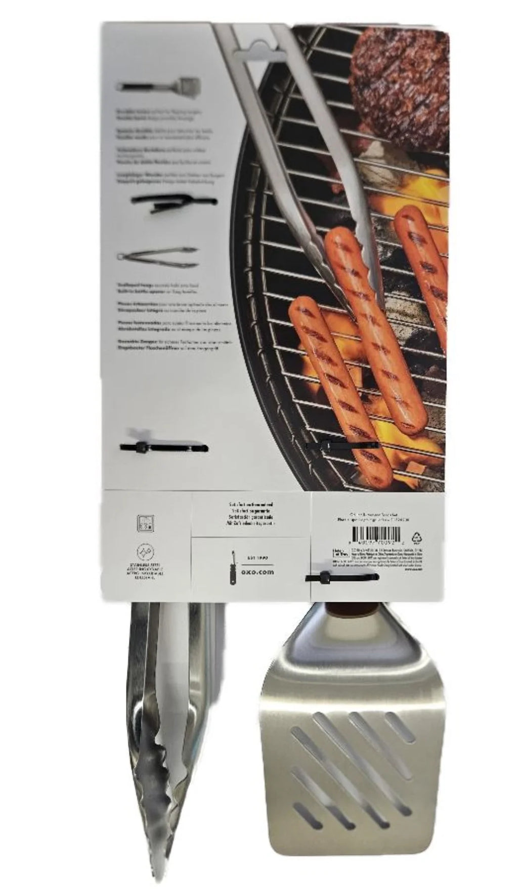 Grilling Tools Tongs and Turner Set Black W497868
