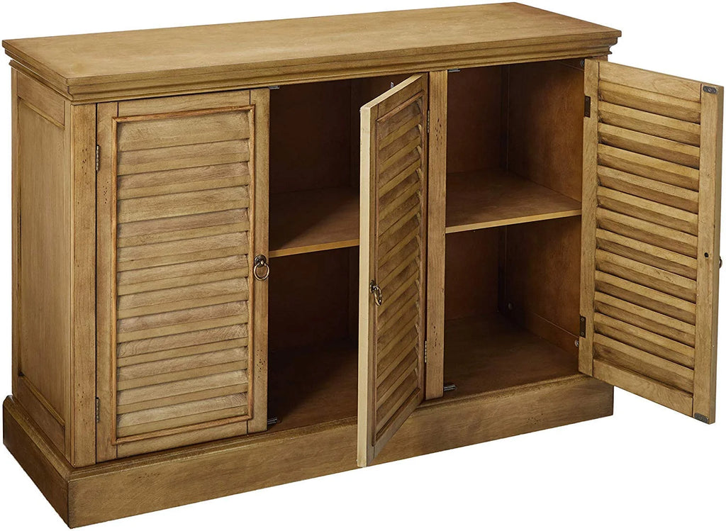 Antique Rustic Wood Buffet Sideboard Console Table with Storage O384493