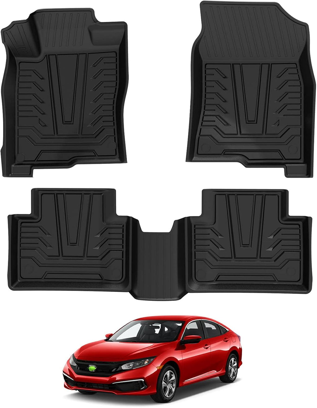 TPE Non-Slip Car Floor Mats Full Set A58619