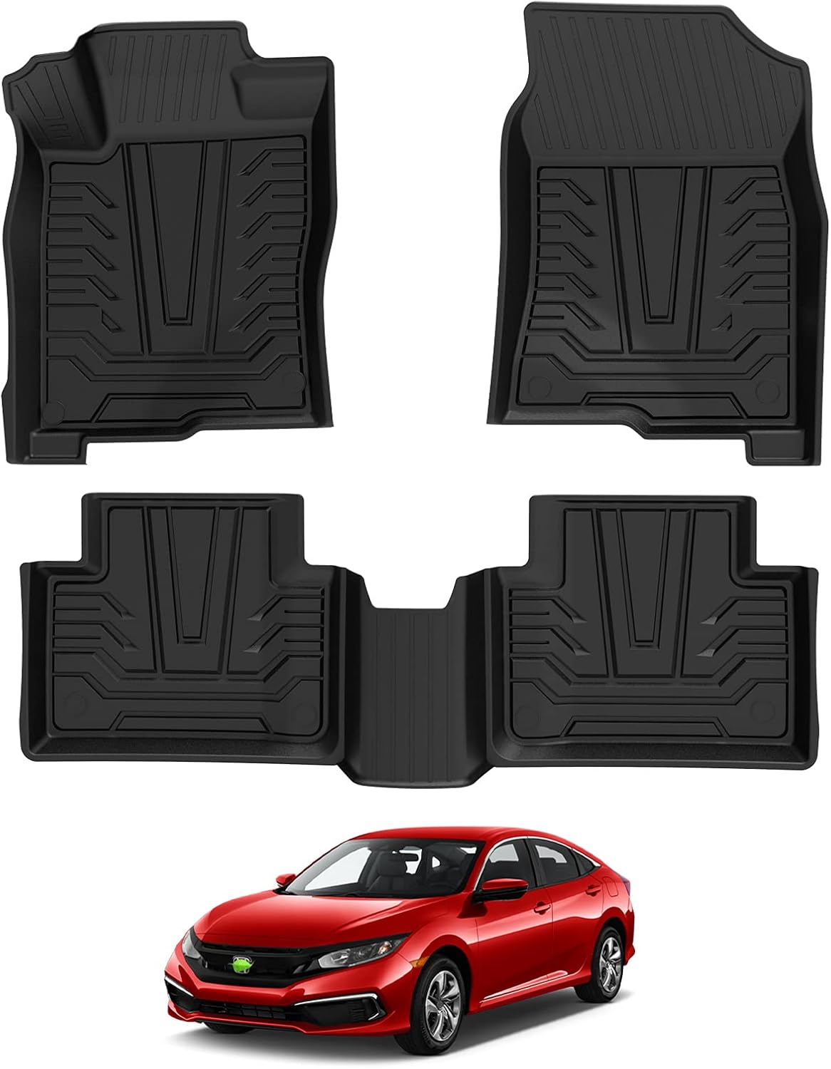 TPE Non-Slip Car Floor Mats Full Set A58619