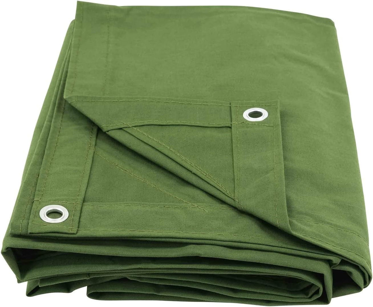 Green Canvas Tarp 12oz Water Resistant 12' x 16' O4587