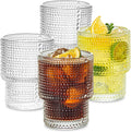 Set of 4 Small Transparent Glass Cups 190ml F1029