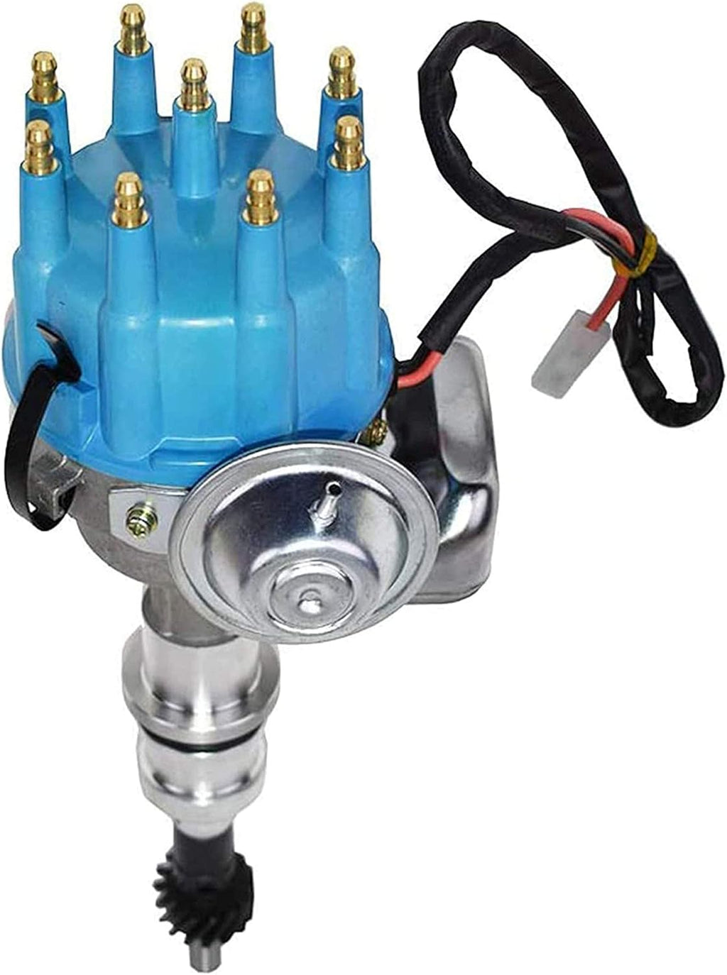 Blue Cap Complete Distributor Compatible with Ford Windsor V8 Small Block SBF 289 302 E9501
