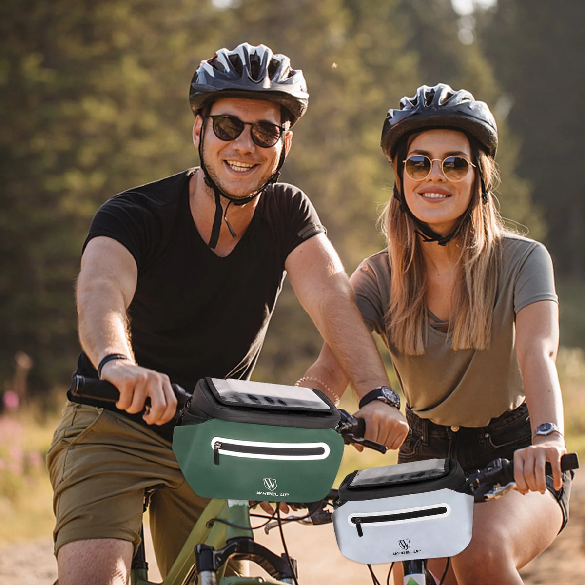Large Front Storage Bike Handlebar Bag with Touchscreen Phone Holder X1138