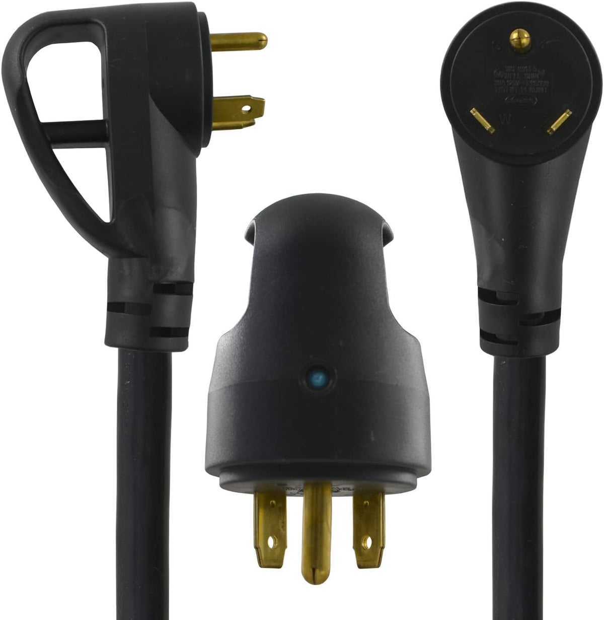 RV 50-Amp Power Optimizer with 30-Amp Plug to 50-Amp 125/250-Volt 14-50R Female Connector, Pack of 2 B270244