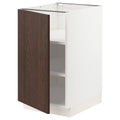 White Sinarp Brown Base Cabinet with Shelves X481