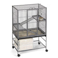 Small Pet Habitat with Cage Trays Ramps Shelves and Wheels S1384