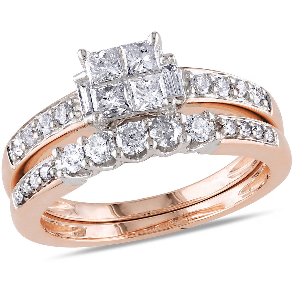 14kt Rose Gold Diamond Bridal Set Q20707