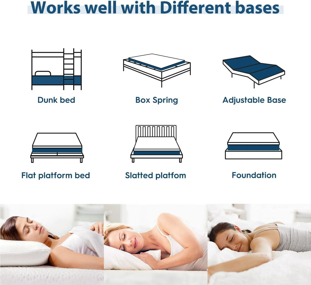 Queen 10 Inch Cooling Gel Memory Foam Mattress I62403