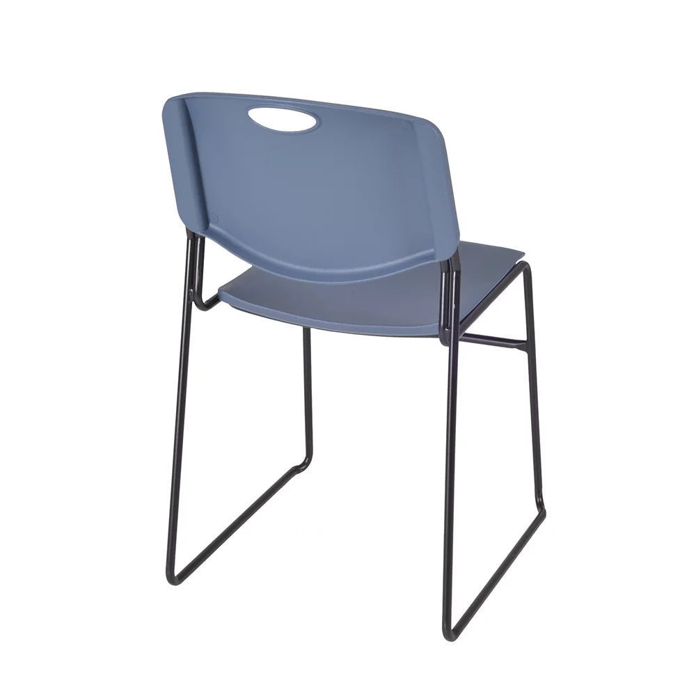 48" Square Breakroom Table & 4 Stack Chairs W70245