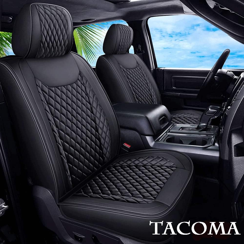 Coffee Waterproof Faux Leather Full Set Seat Covers Q372548