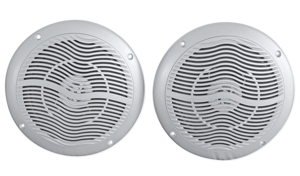 6.5 1200 Watt Waterproof Marine Boat Speakers 2-Way Silver E80503