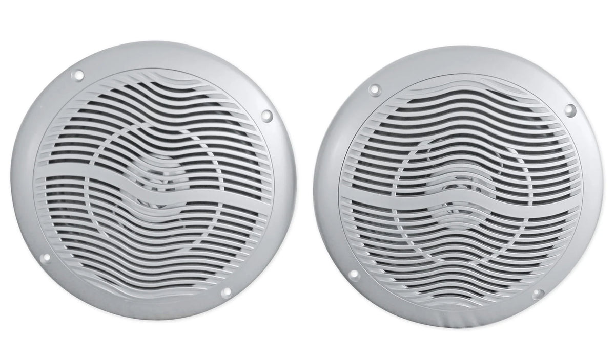 6.5 1200 Watt Waterproof Marine Boat Speakers 2-Way Silver E80503