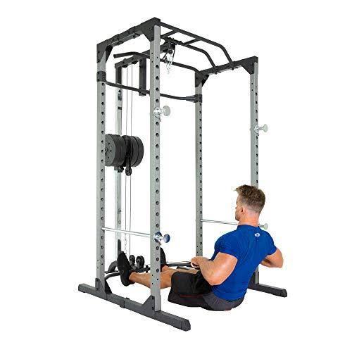 Power Cage with LAT Pull-Down Attachment and Adjustable Leg Hold-Down C293414