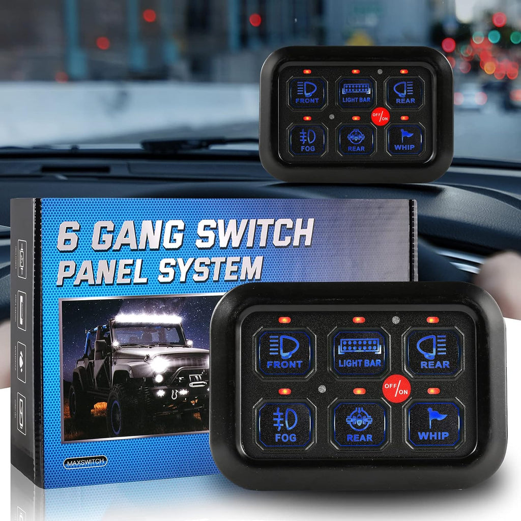 6 Gang Switch Panel for Car Truck ATV UTV Boat Q1552