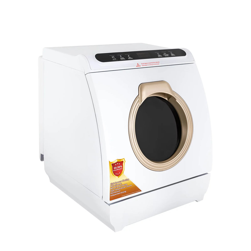 900W White Compact Countertop Dishwasher Z596