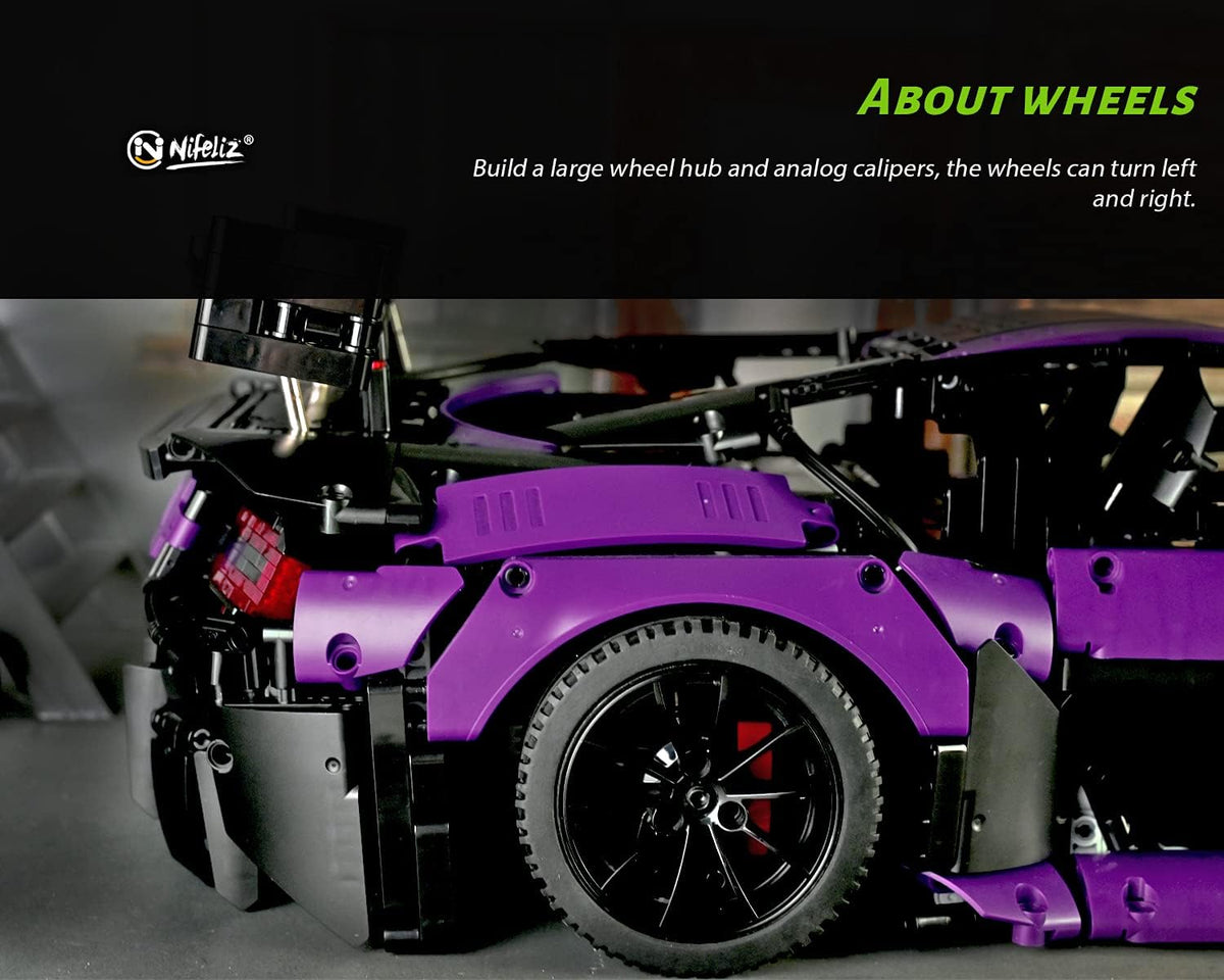 1:8 Scale Sports Car Building Blocks Model (3850 Pcs) H4200