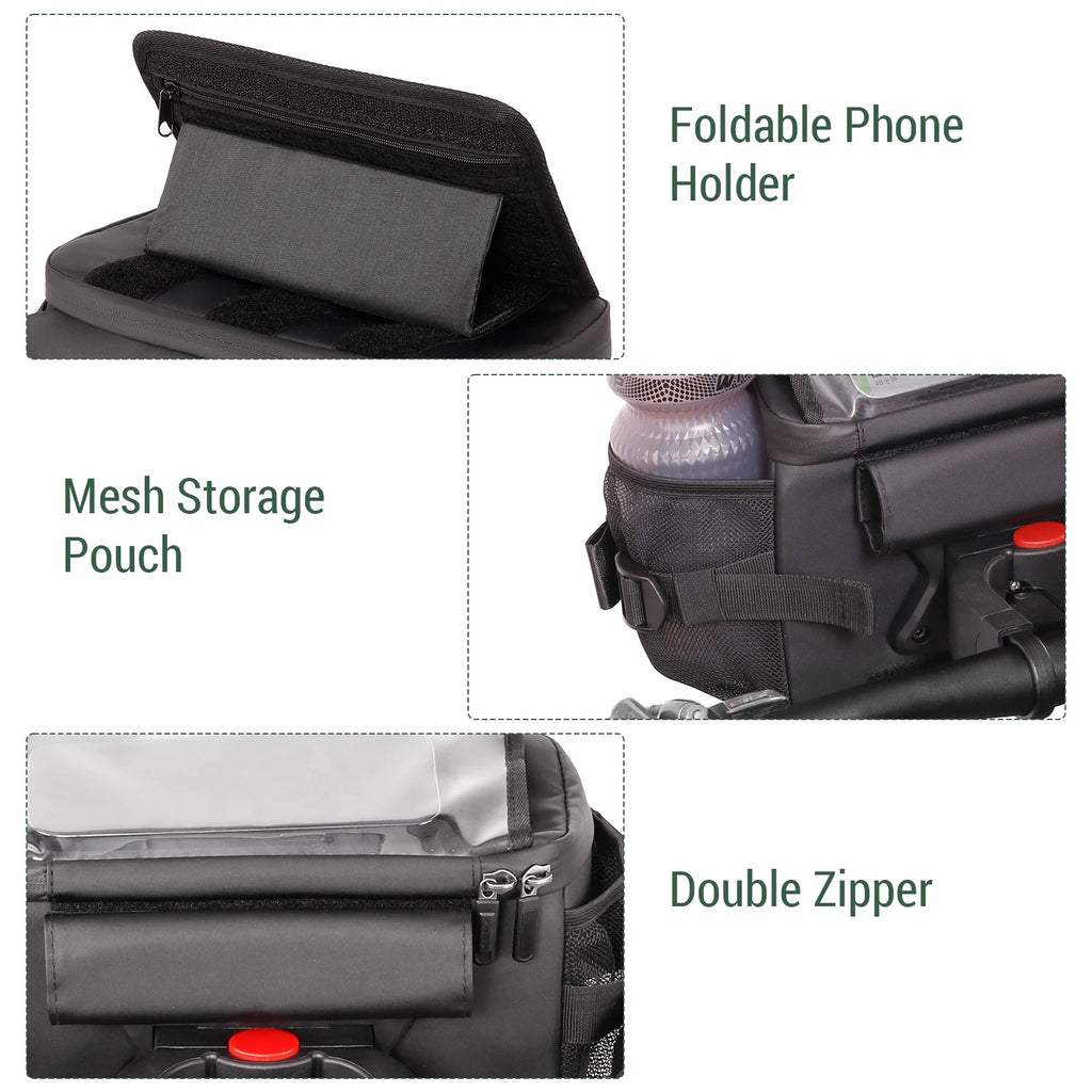 Large Front Storage Bike Handlebar Bag with Touchscreen Phone Holder X1138