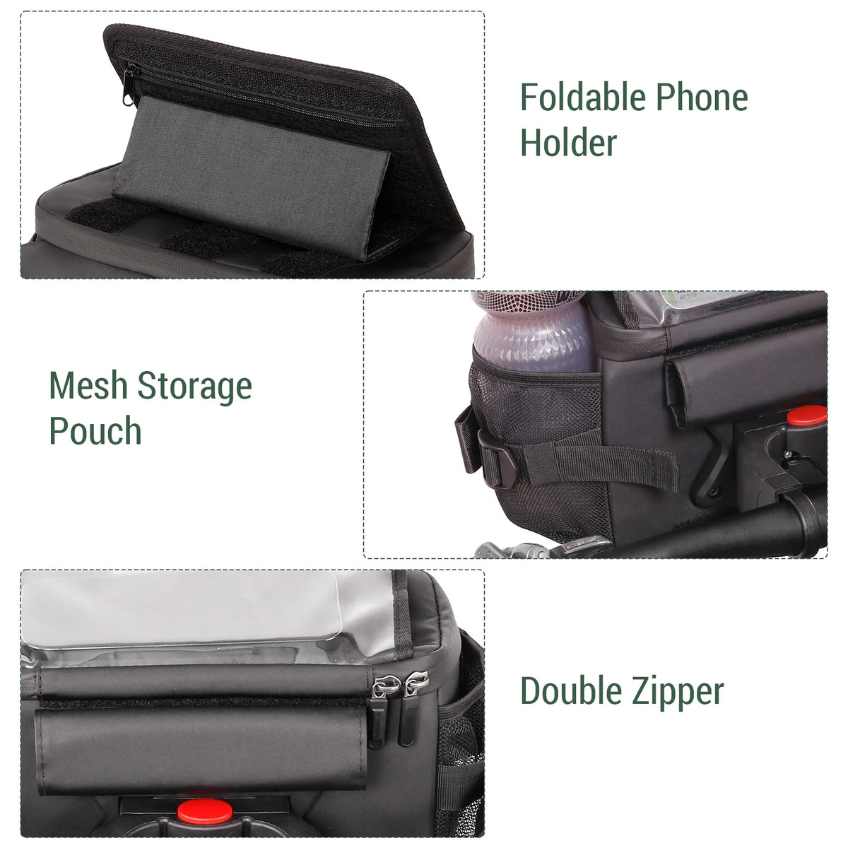 Large Front Storage Bike Handlebar Bag with Touchscreen Phone Holder X1138
