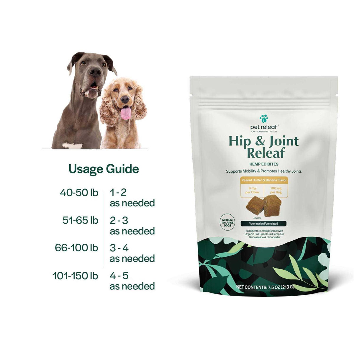 Peanut Butter & Banana Hip & Joint Dog Treats K88898