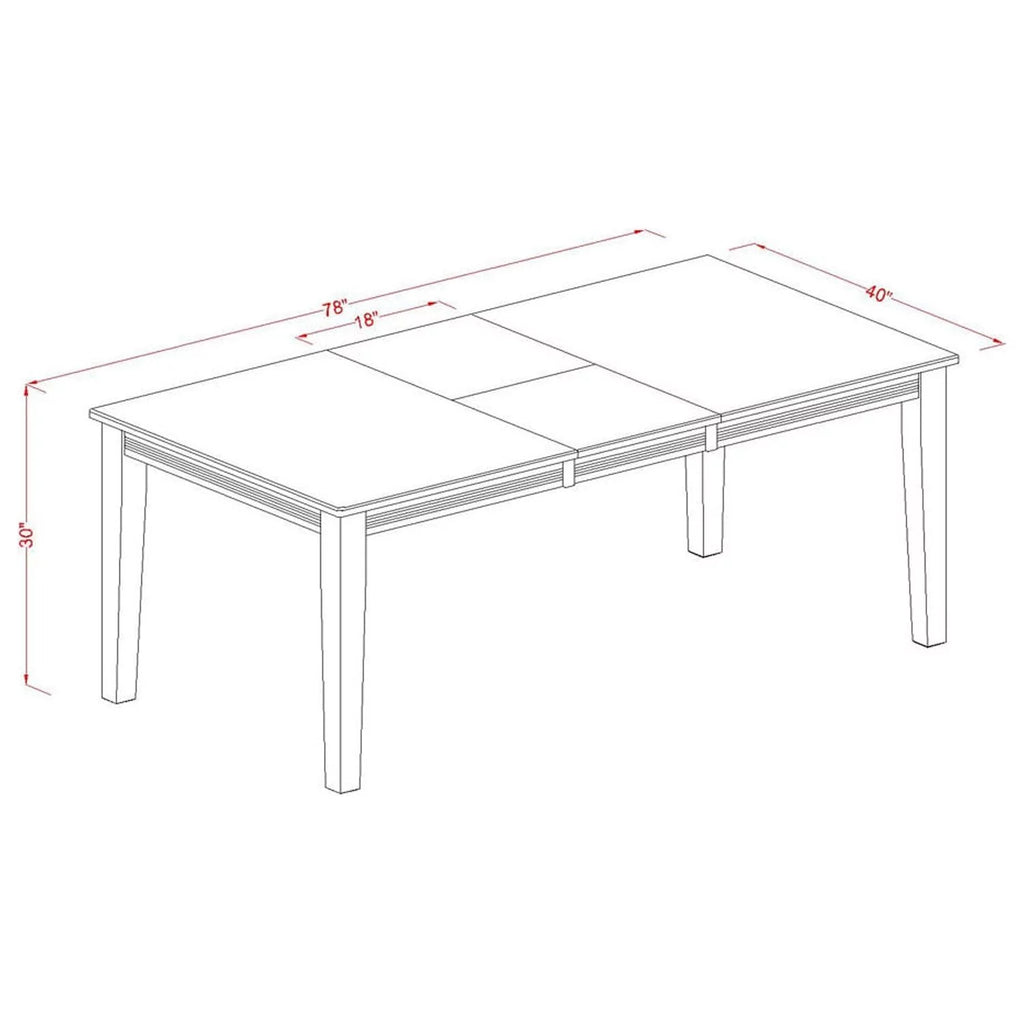 Black 5 Piece Wood Dining Table and Chairs Set C457