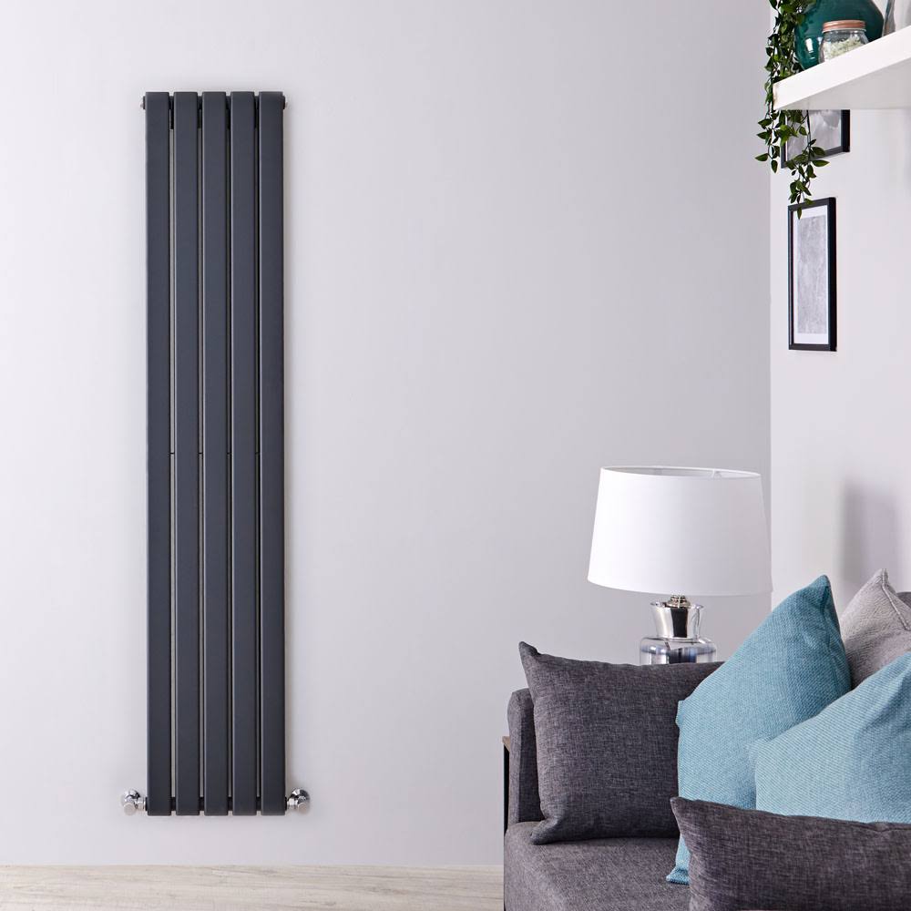 Anthracite Vertical Hot Water Radiator B817529