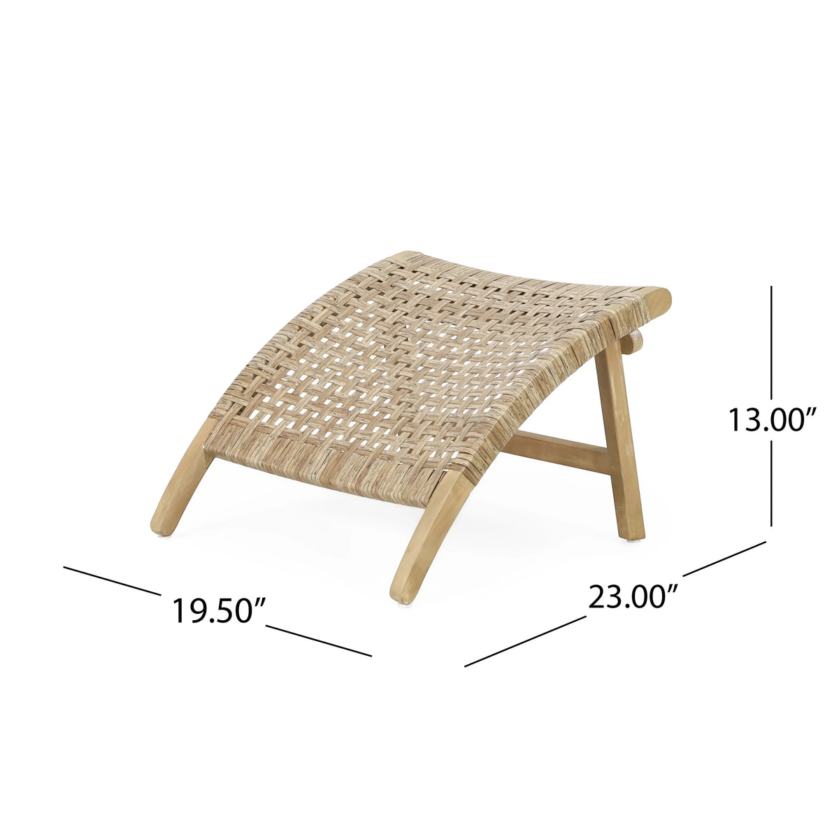 Acacia Wood Outdoor Lounge Chair Set of 2 Light Brown P70174