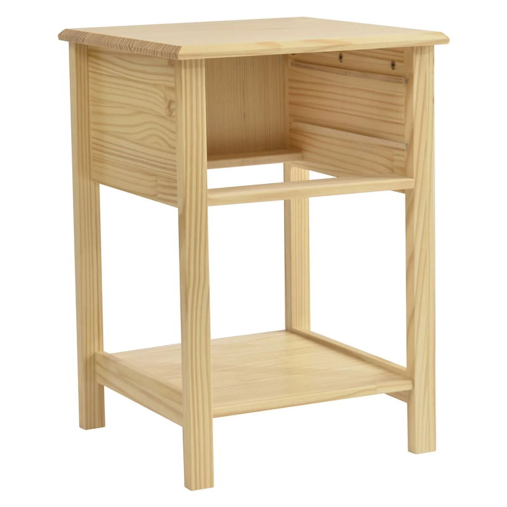 Solid Pine Wood 2 Drawer Nightstand Set of 2 J6514