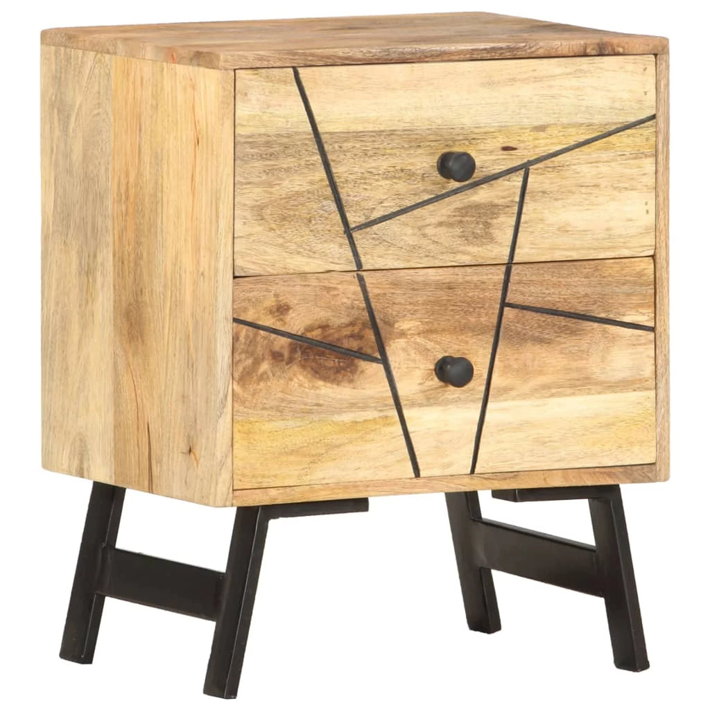 Solid Mango Wood Bedside Cabinet H9930
