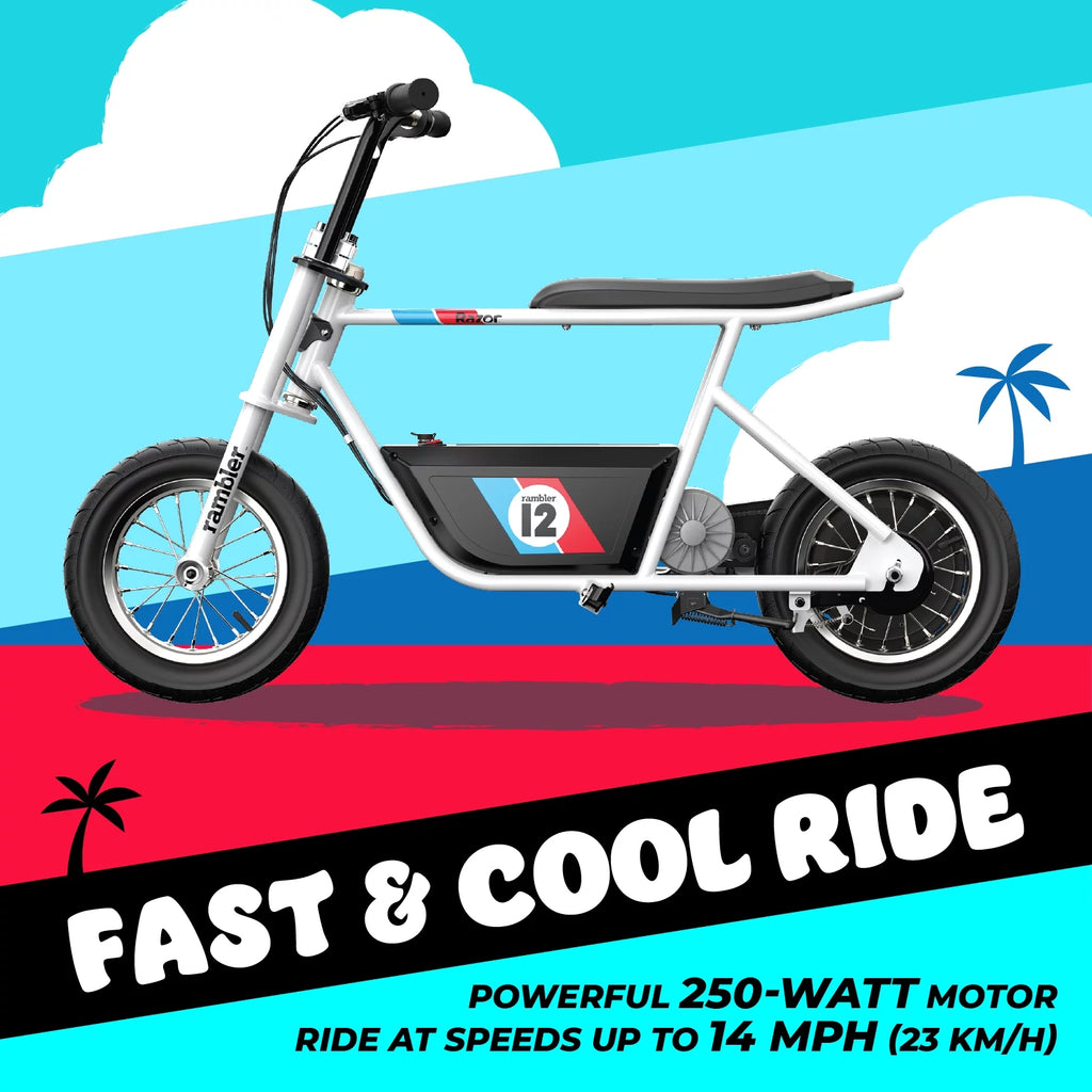 White 12" Air-Filled Tires Seated Electric Scooter V43830